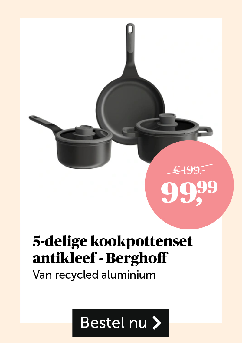 5-delige kookpottenset antikleef - Berghoff