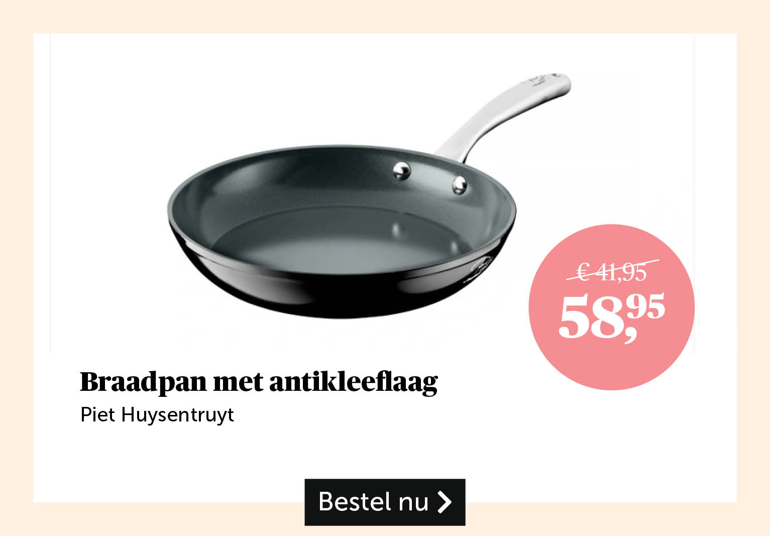 Braadpan met antikleeflaag