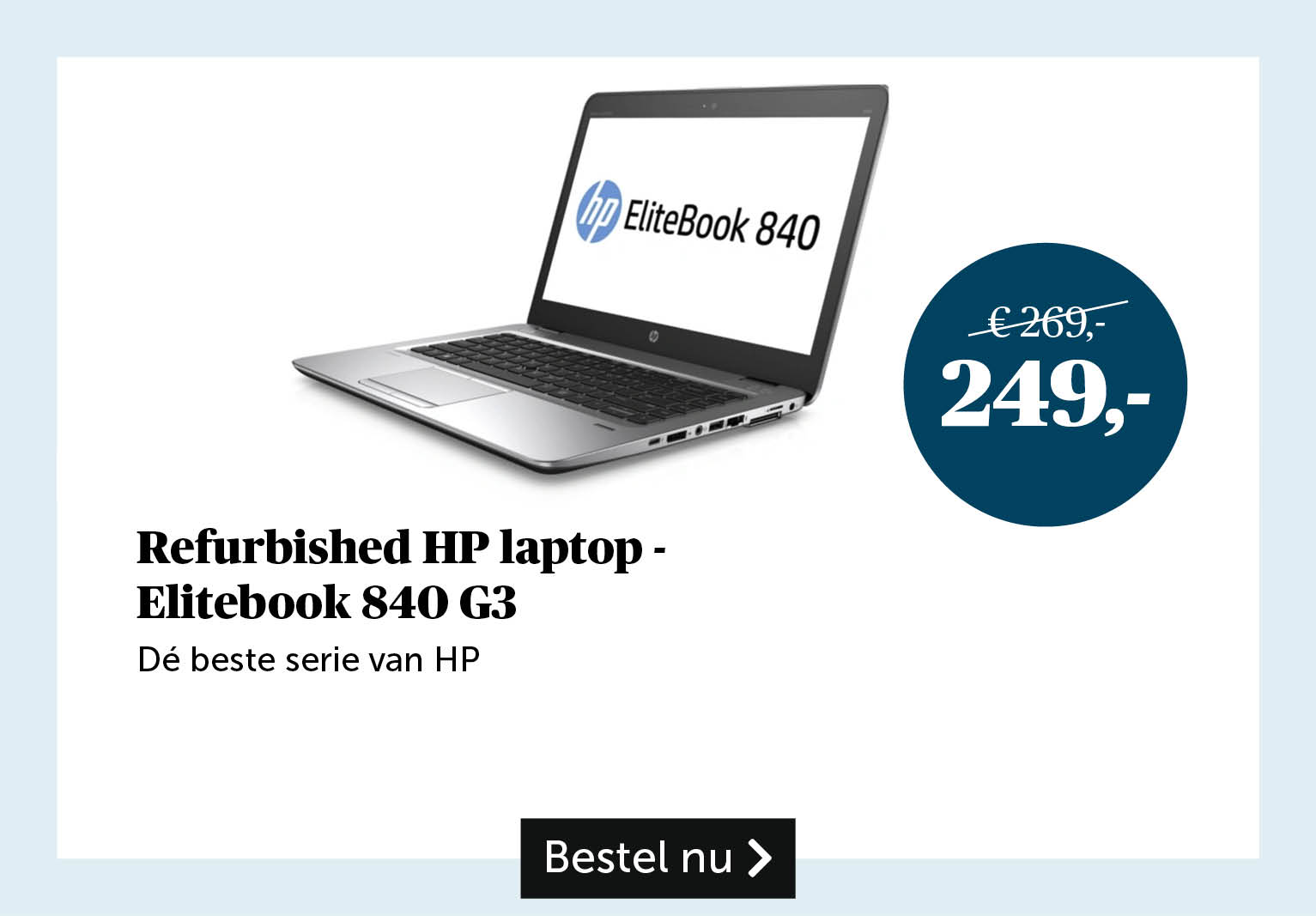 Refurbished HP laptop - Elitebook 840 G3