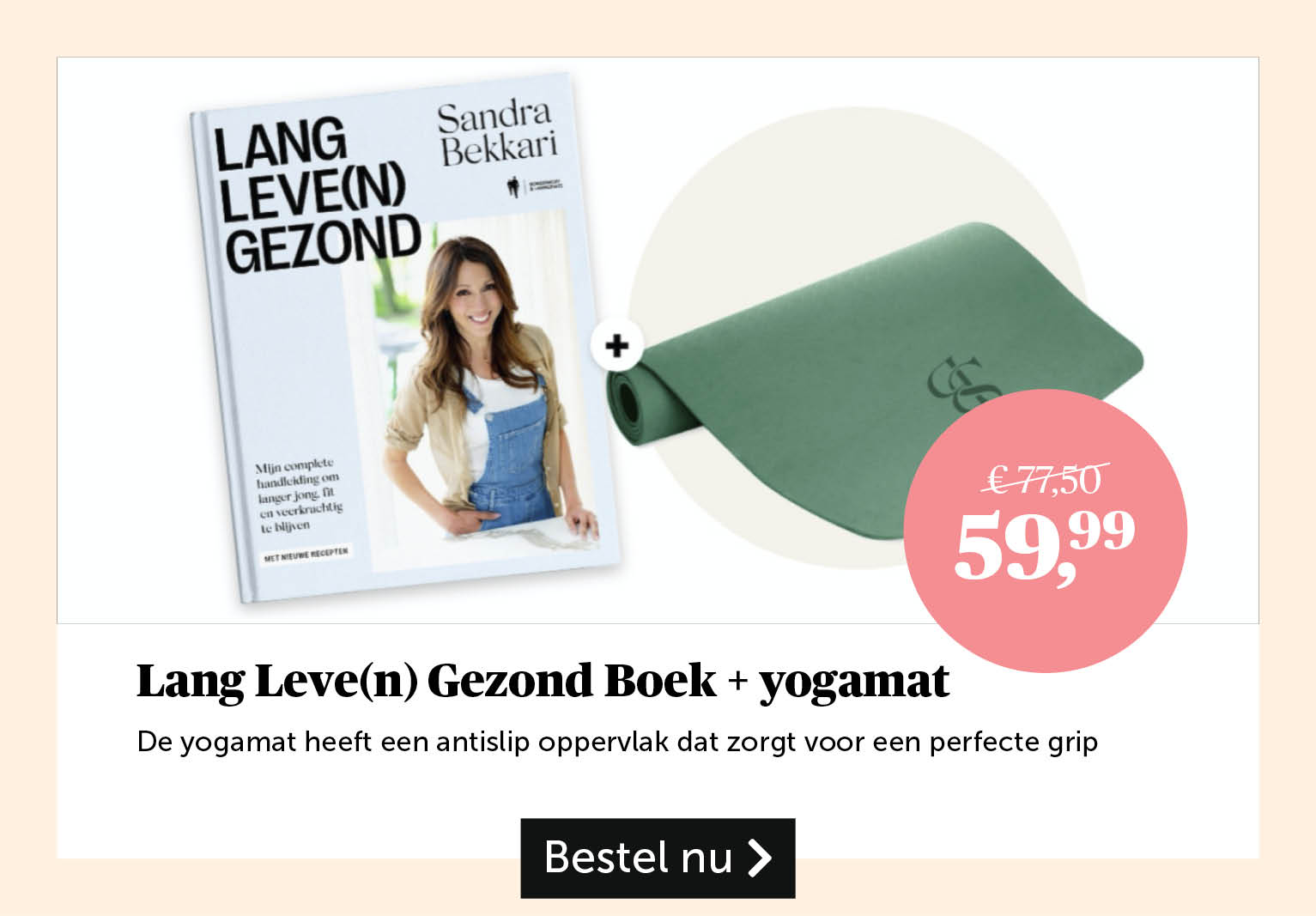 Lang leven gezond boek + yogamat