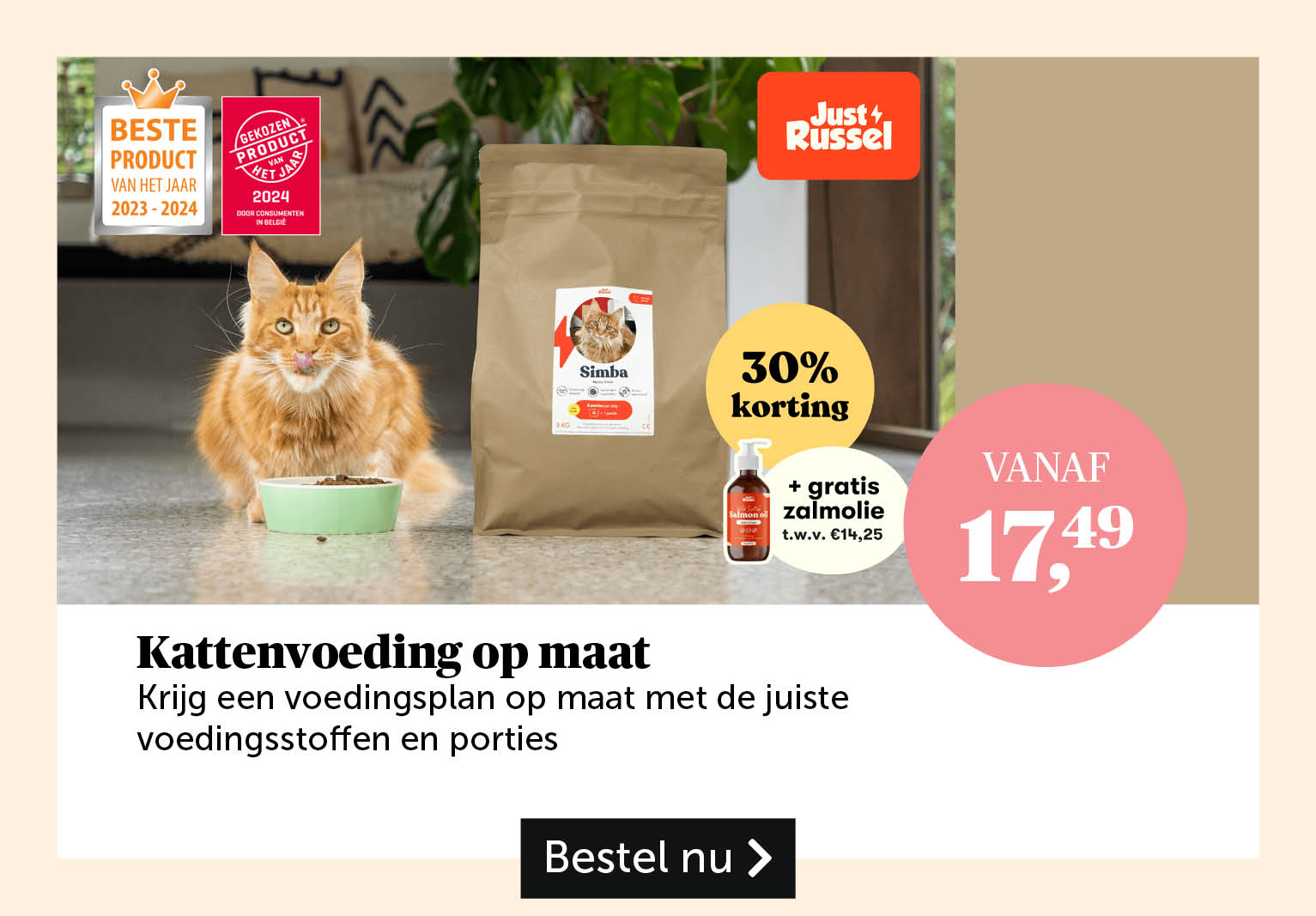 Kattenvoeding op maat