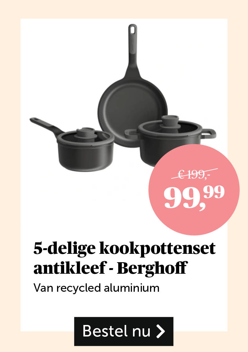 5-delige kookpottenset antikleef - Berghoff