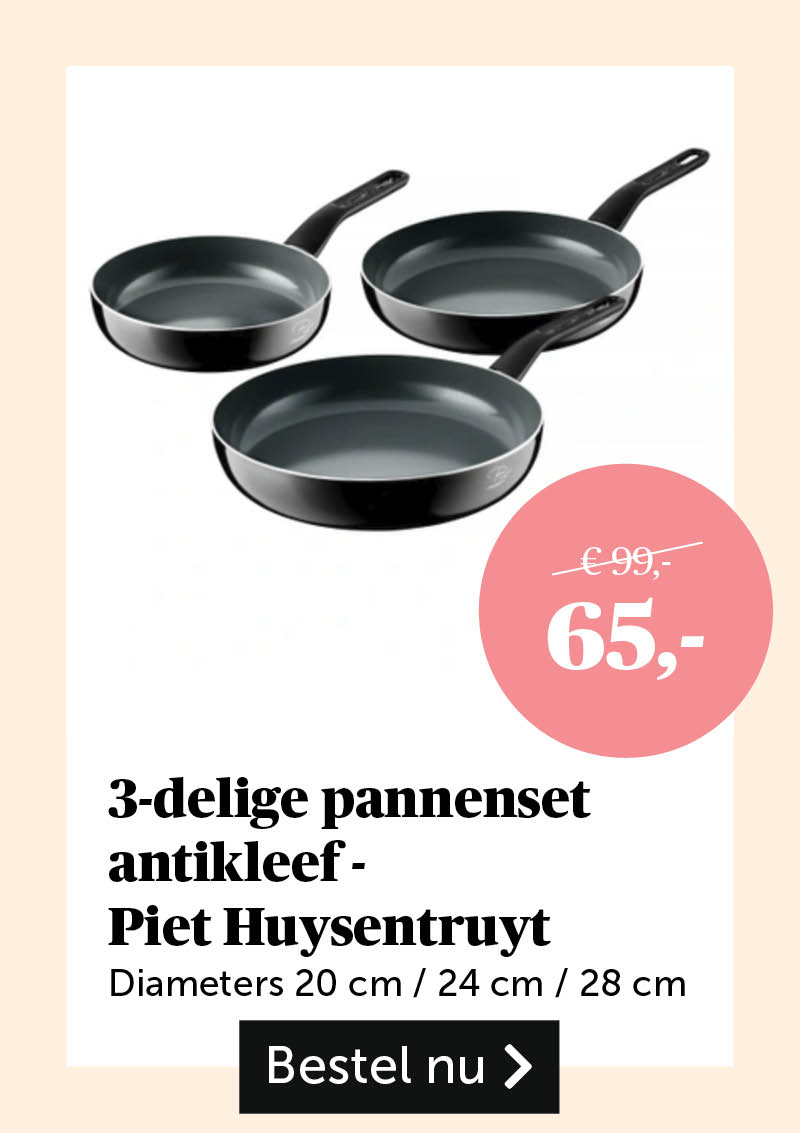 3-delige pannenset antikleef - Piet Huysentruyt