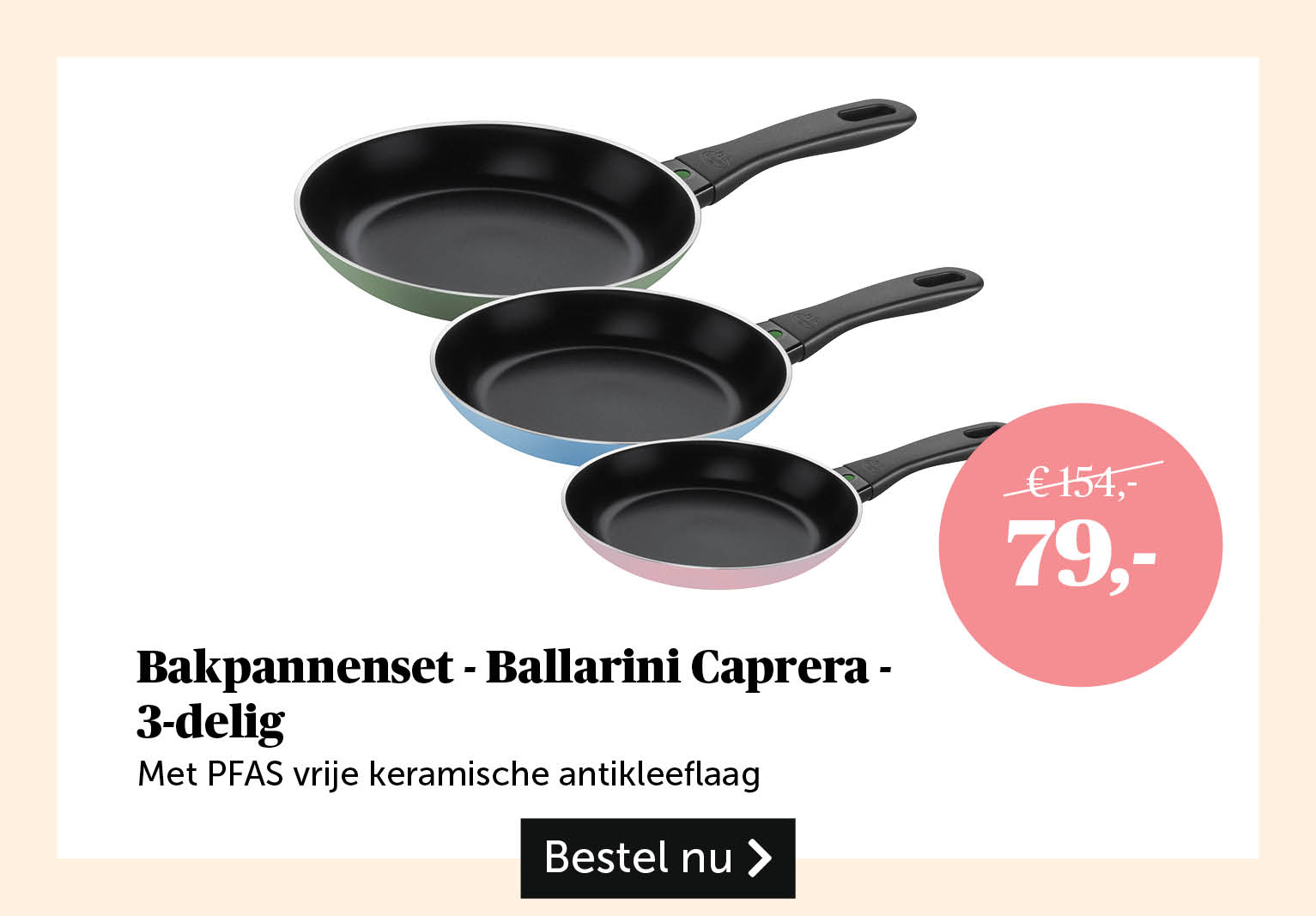 Bakpannenset - Ballarini Caprera - 3-delig
