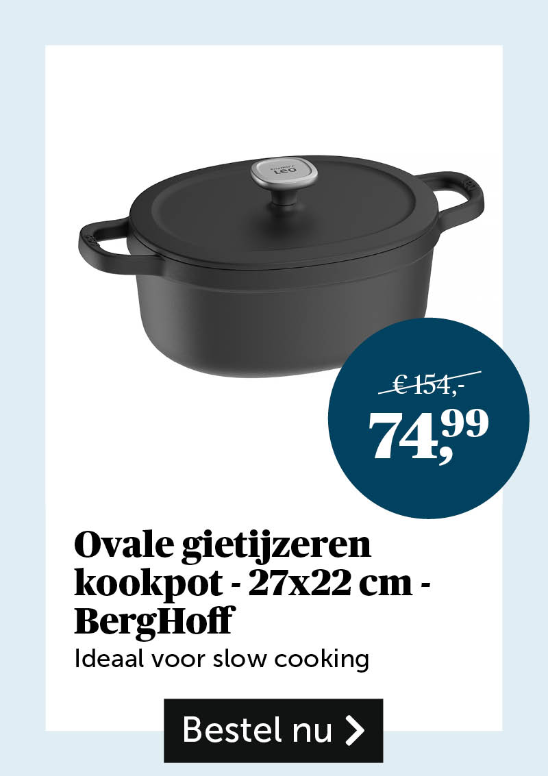 Ovale gietijzeren kookpot - 27x22 cm - BergHoff