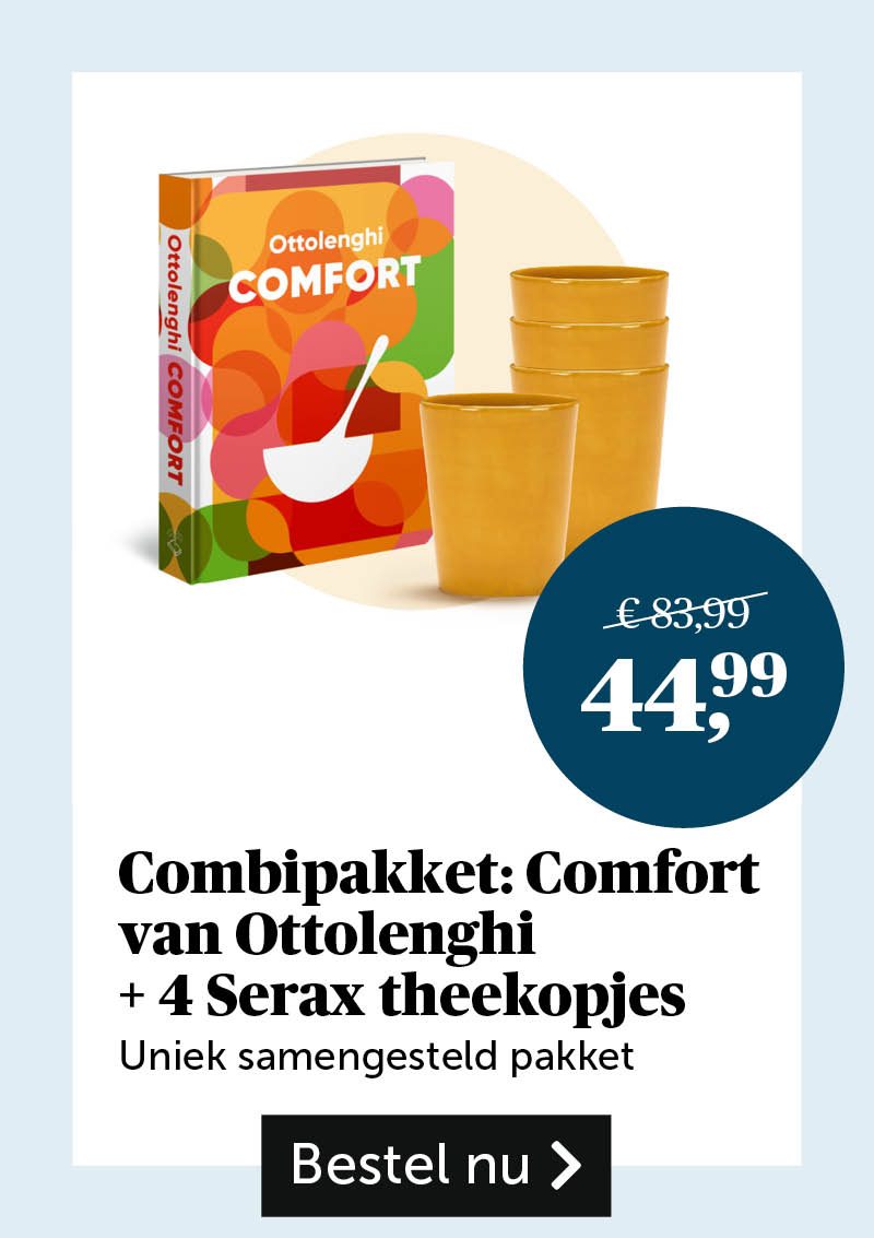 Combipakket: Comfort van Ottolenghi + 4 Serax theekopjes