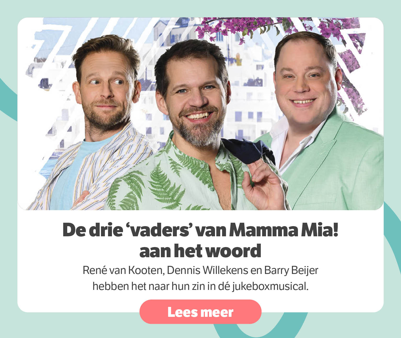 De drie 'vaders' van Mamma Mia! aam het woord