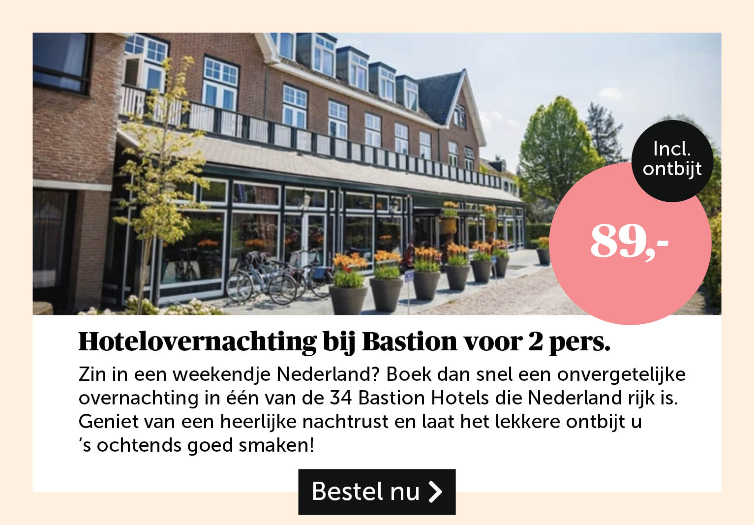 Hotelovernachting Bastion