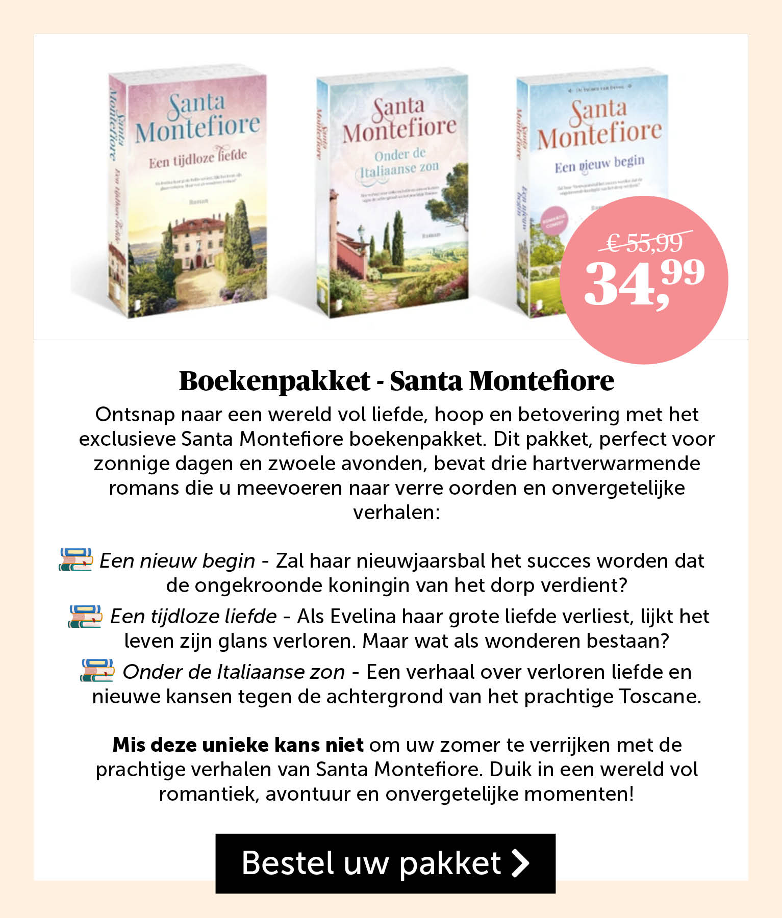 Boekenpakket - Santa Montefiore