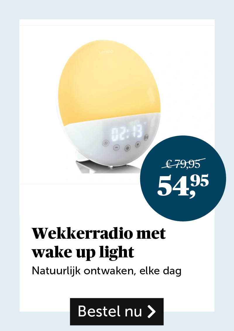 Wekkerradio met wake up light 