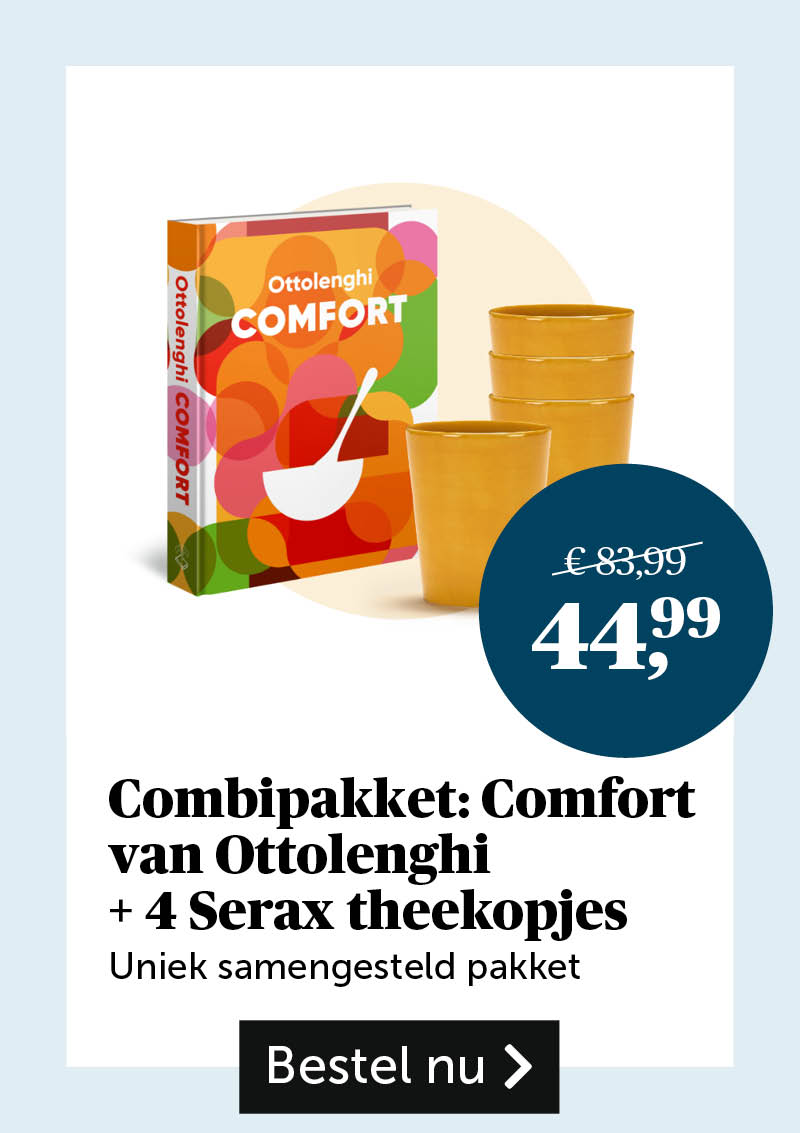 Combipakket: Comfort van Ottolenghi + 4 Serax theekopjes