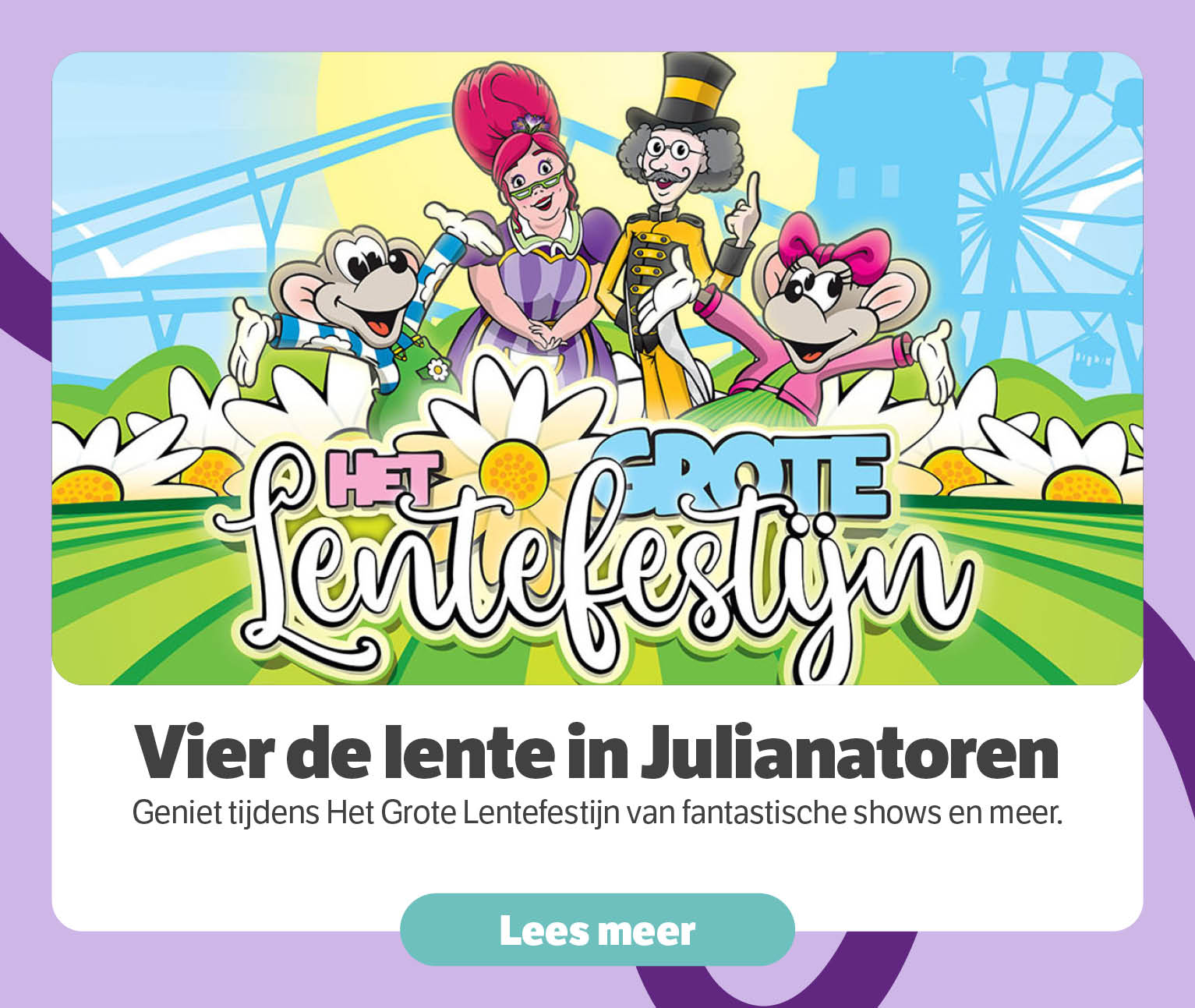 Vier de lente in Julianatoren