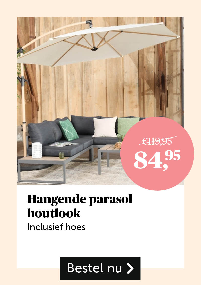 Hangende parasol houtlook