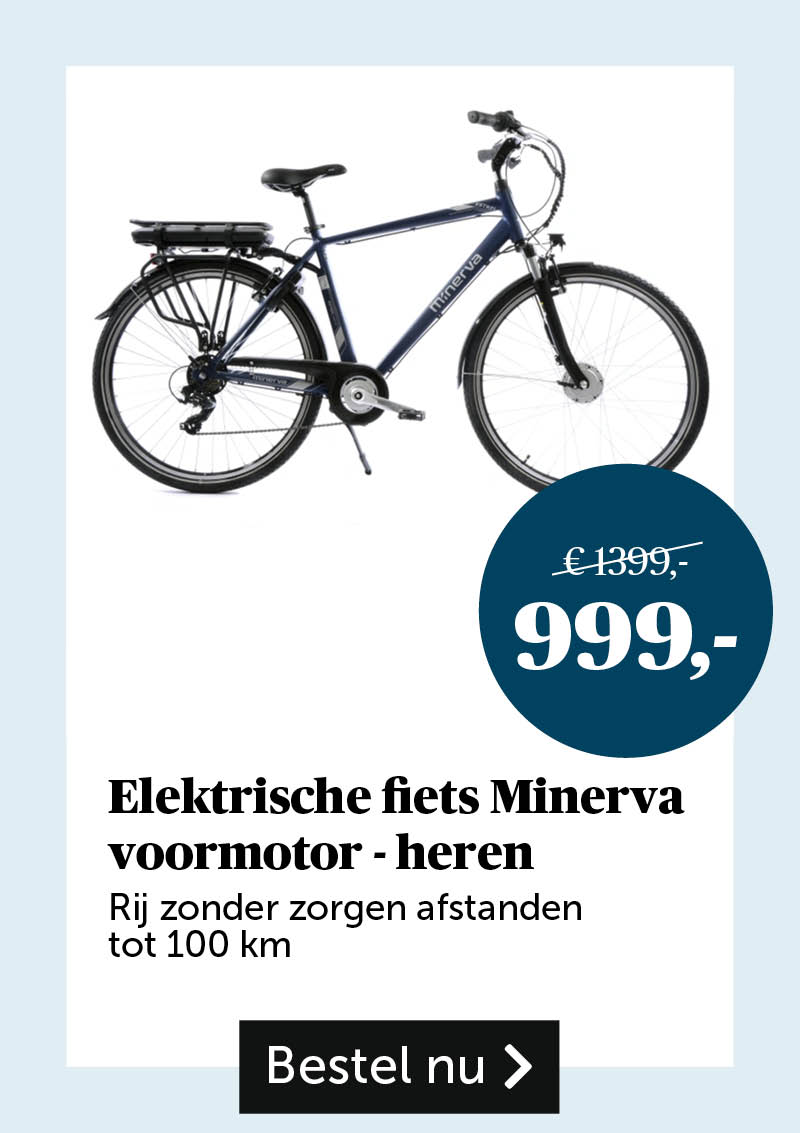 Elektrische fiets Minerva voormotor - heren