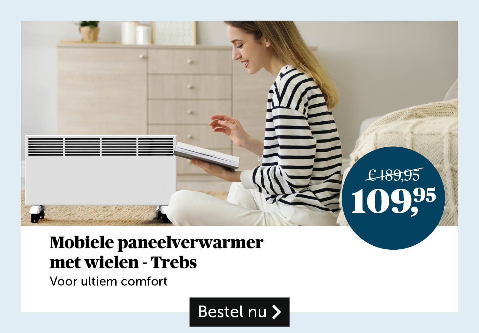 Mobiele paneelverwarmer met wielen - Trebs