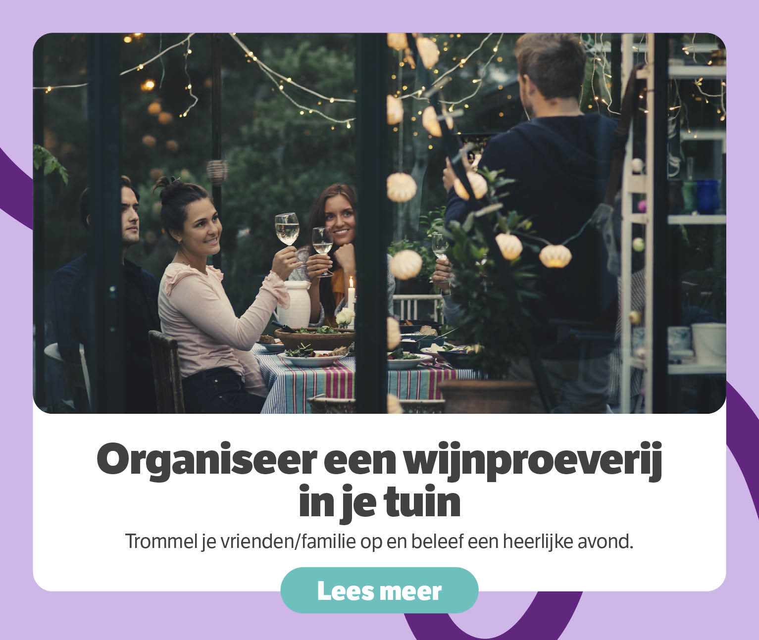 Organiseer een wijnproeverij in je tuin