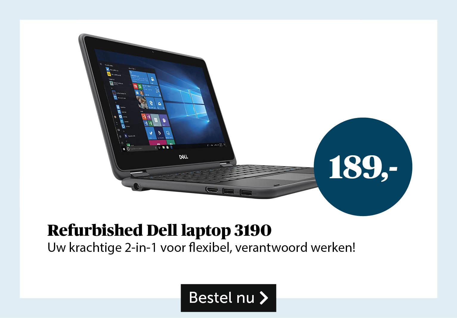 Refurbished Dell laptop 3190