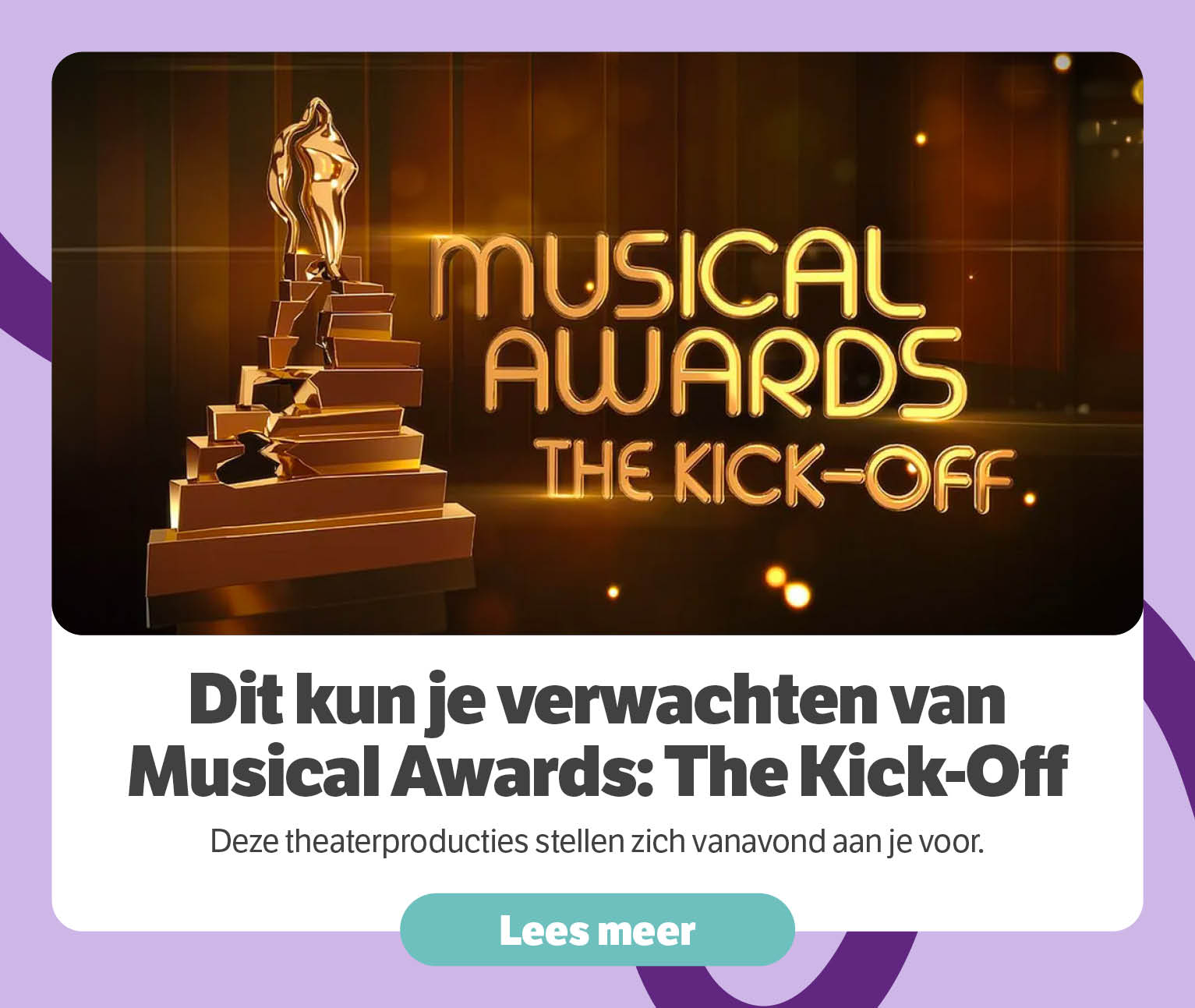 Dit kun je verwachten van Musical Awards: The Kick-Off