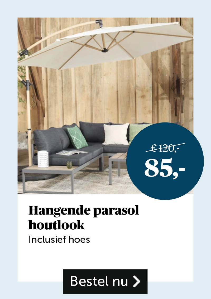 Hangende parasol houtlook