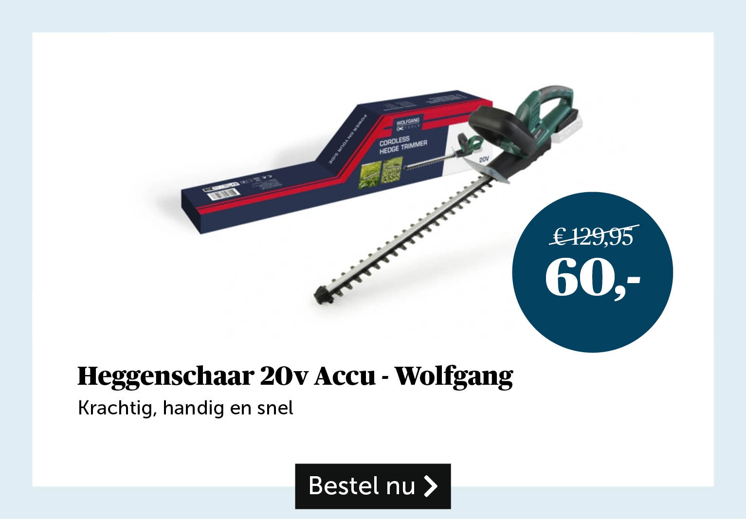 Heggenschaar 20v Accu - Wolfgang