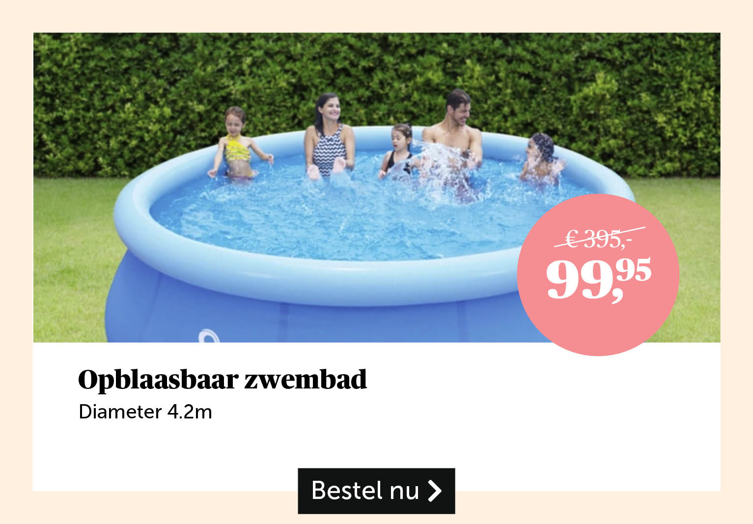 Opblaasbaar zwembad