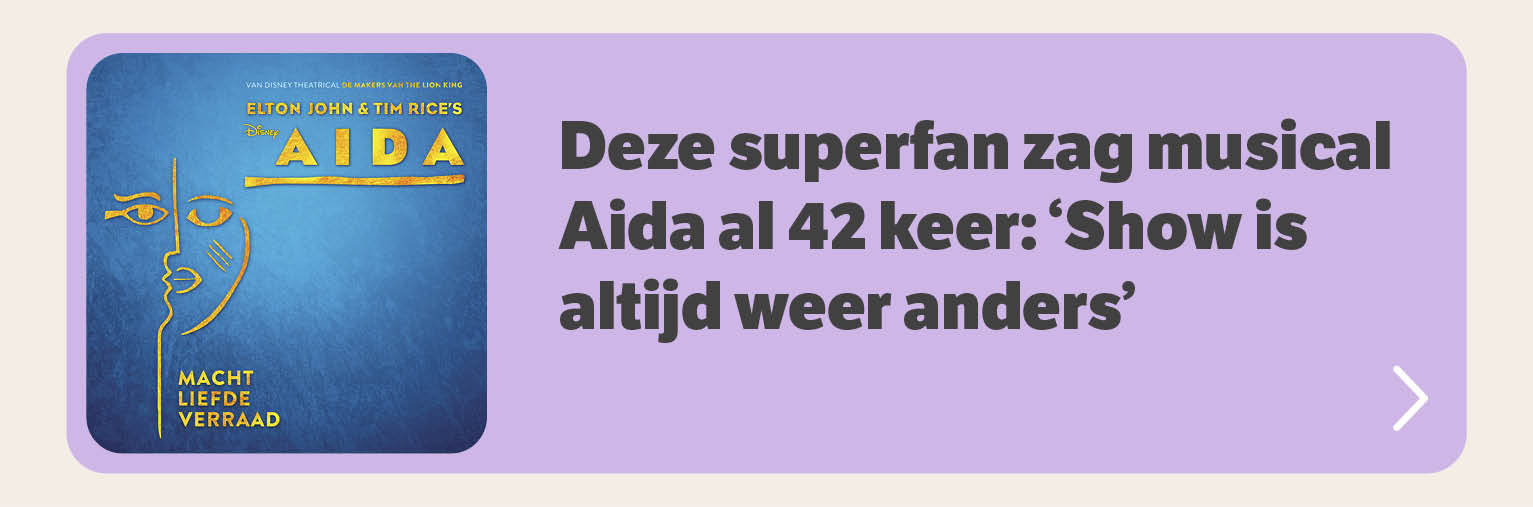 Deze superfan zag musical Aida al 42 keer: 'Show is altijd weer anders'