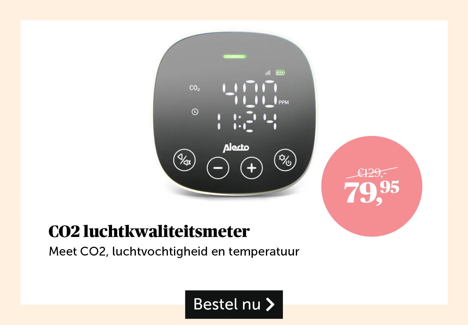 CO2 luchtkwaliteitsmeter