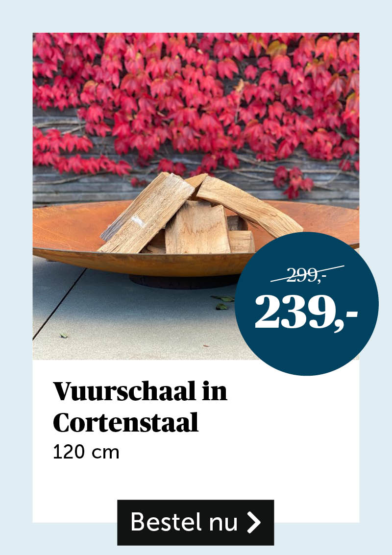 Vuurschaal in Cortenstaal