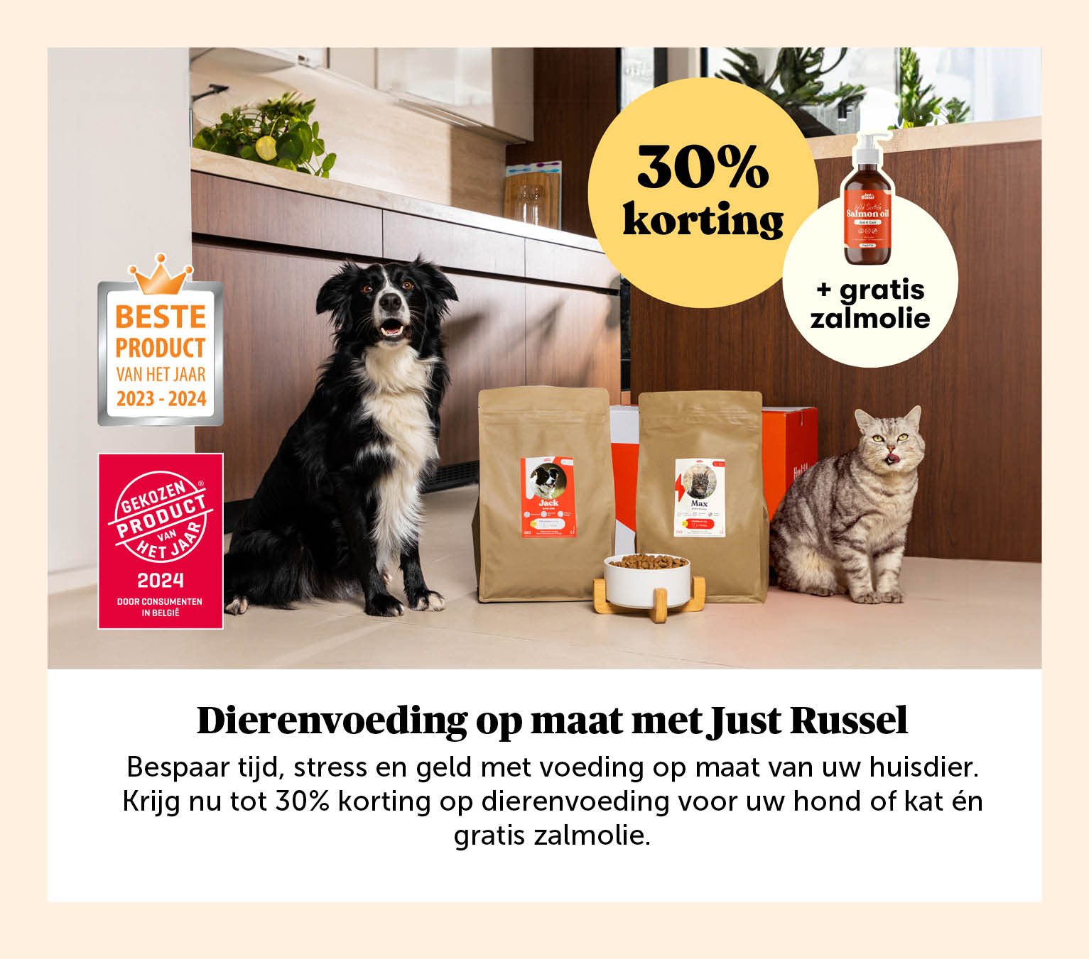 Dierenvoeding op maat met Just Russel