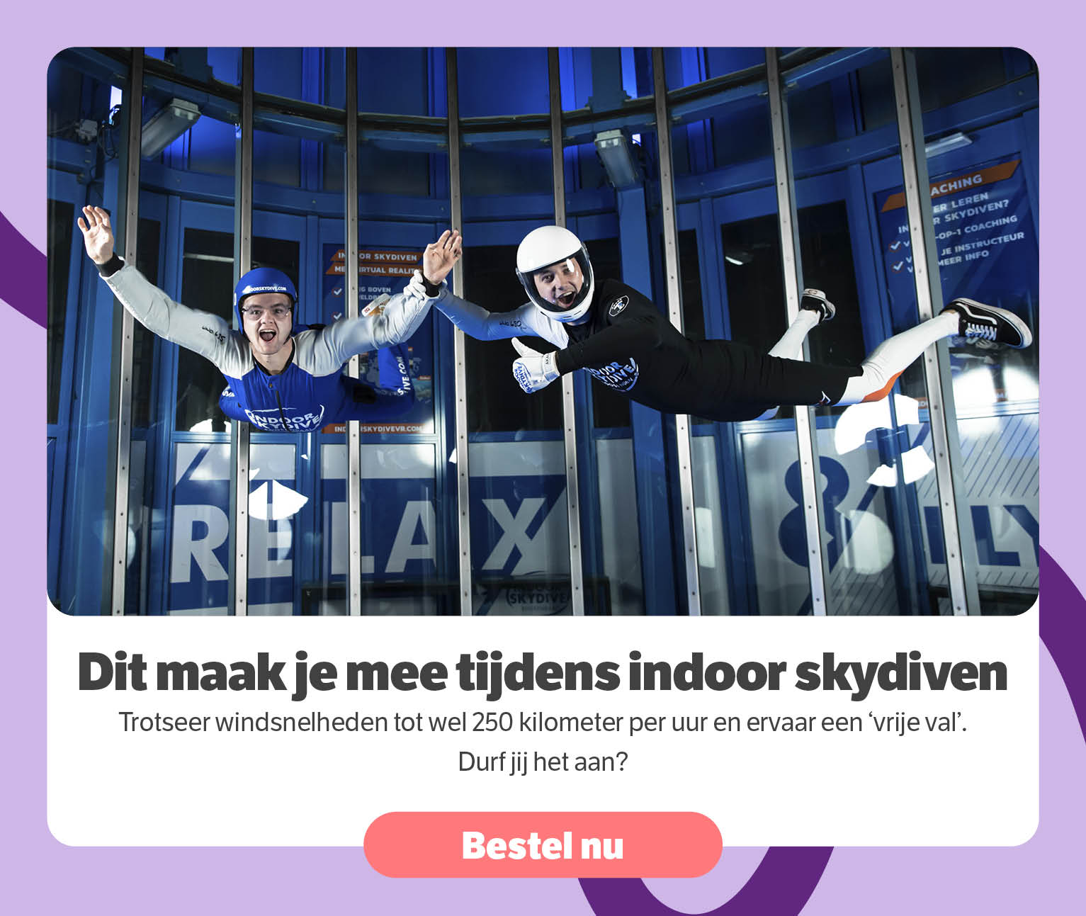 Dit maak je mee tijdens indoor skydiven